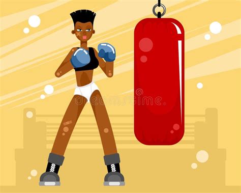 Female Boxer Punching Stock Illustrations 232 Female Boxer Punching