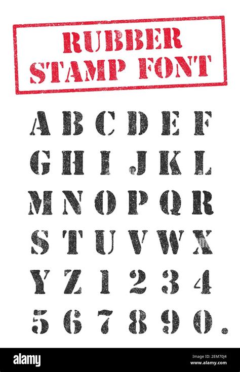 vector illustration   stencil rubber stamp font stock vector image