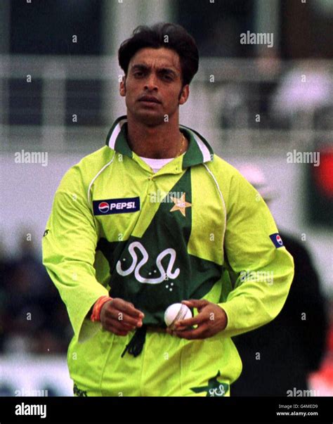 Pakistani fast bowler Shoaib Akhtar during his side's1999 World Cup ...