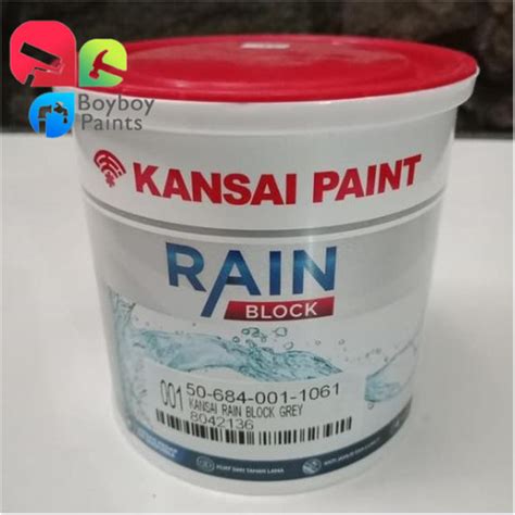 Jual KANSAI PAINT RAINBLOCK 4KG CAT PUTIH SEMUA WARNA AQUAPROOF ANTI