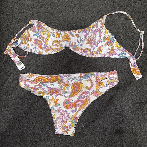Blackbough Swim Paisley Print Bikini Set Not Sold Depop
