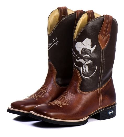 Bota Texana Masculina Country Couro Legitimo Ti O Carreiro