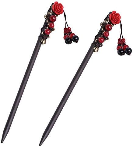 Amazon Pieces Chinese Hair Chopsticks For Women Retro Wooden