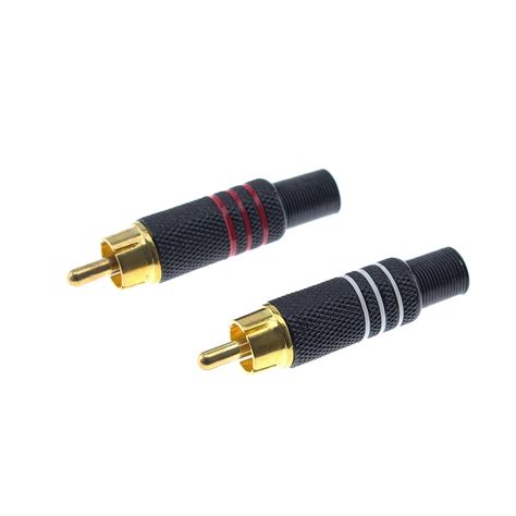 Rca Connectors Gold Plated Ø6mm Pair Audiophonics