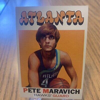 Topps Pete Maravich Atlanta Hawks Hof Very Nice Ebay