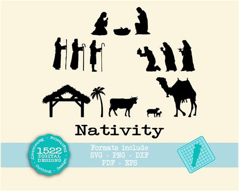 Build Your Own Nativity Scene Svg Cutting File The Christmas Story