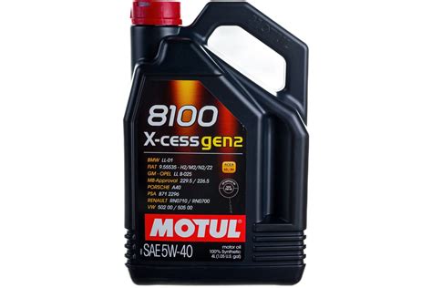 Масло синтетическое MOTUL 100 8100 X-cess GEN2 5W40 4л 109775 ...