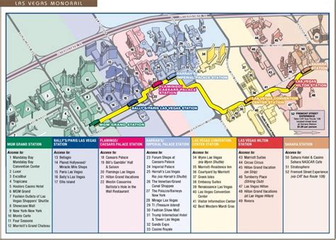 Las Vegas monorail map - Ontheworldmap.com