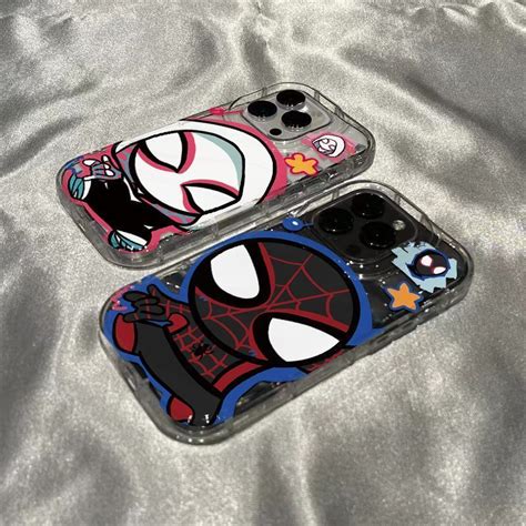 Ốp Điện Thoại Hình spiderman Cho iphone15 14promax 13 12 11pro