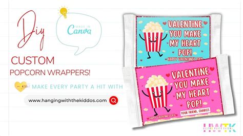 Diy Popcorn Bag Wrapper Custom Party Favors National Popcorn Day Youtube