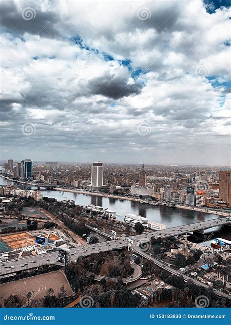 A Real Picture Of The Highest Tower Of Cairo Editorial Image