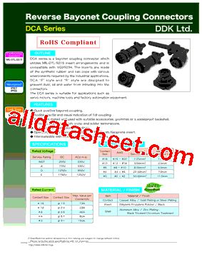 DCA3102E12S 3PWG D BSN 1 Datasheet PDF DDK Ltd