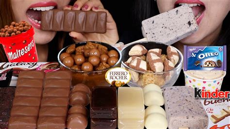 Asmr Milk Vs White Chocolate Milka Oreo Bars Maltesers Galaxy Bar