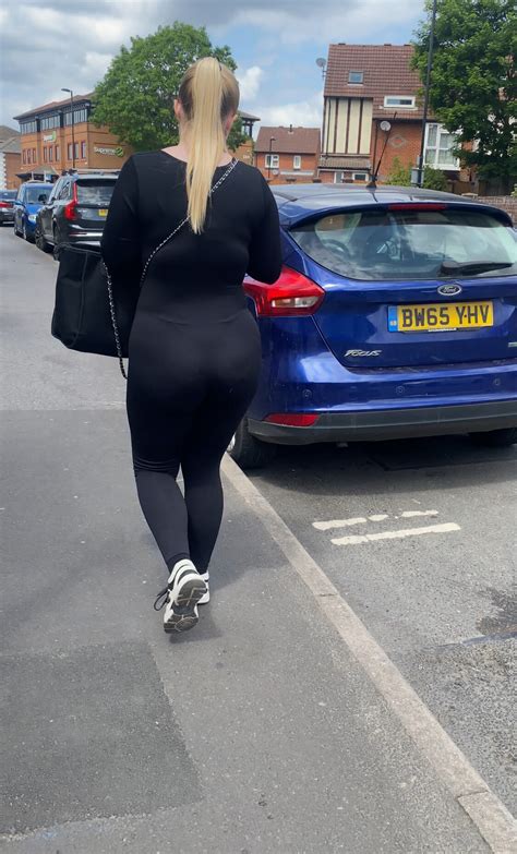 Blonde Thic Pawg Black Bodysuit VTL Spandex Leggings Yoga Pants Forum