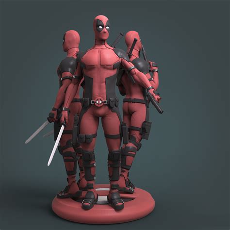 Archivo Stl Deadpool Listo Para La Impresión 3d Modelo De Impresión 3d