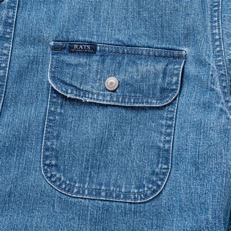 RATS - 【ラスト1点】DENIM WORK SHIRT (INDIGO) / デニム ワーク シャツ | LOOPHOLE