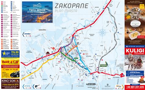 Mapy Region Tatry Zakopane Szlaki Turystyczne Atrakcje Zimowe