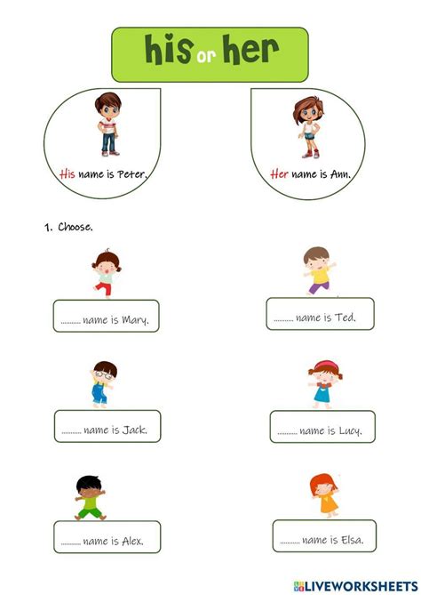 Quiz De Atividades De His Her Our Their - His - Her | Free Interactive Worksheets | 1728213