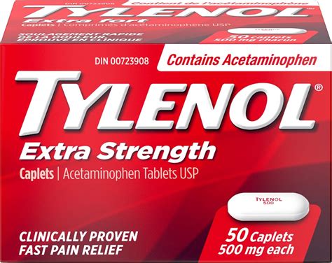 Tylenol Comprimés extra forts pour maux de tête, migraine, arthrite et ...