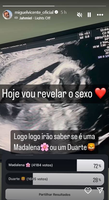 Miguel Vicente Revela Sexo Do Beb Ser Uma Madalena Ou Ser Um Duarte