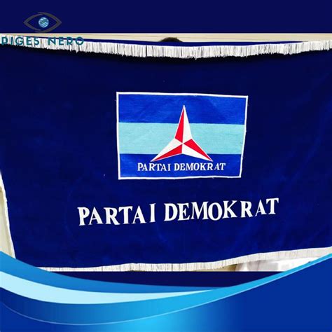 Jual Bendera Ruangan Bordir Partai Demokrat Beludru Shopee Indonesia