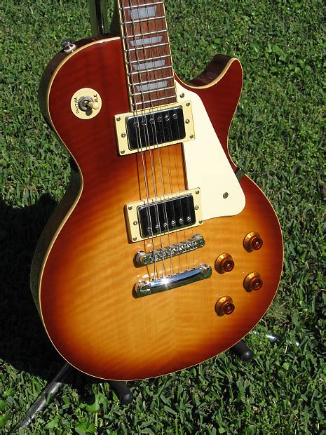 1996 Korean Epiphone Les Paul Standard Plus Flametop Reverb