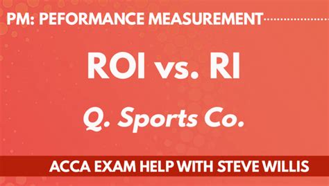 Return On Investment Vs Residual Income Question Sports Co Dec 2017