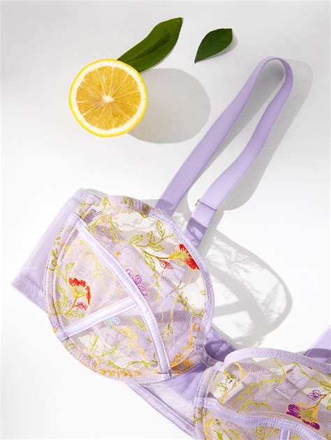 LUVLETTE Lingerie Underwire Unlined Embroidery Unlined Bra SHEIN USA