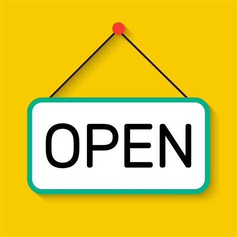 Open Store Sign Flat Icon Vector Illustration 2722274 Vector Art At