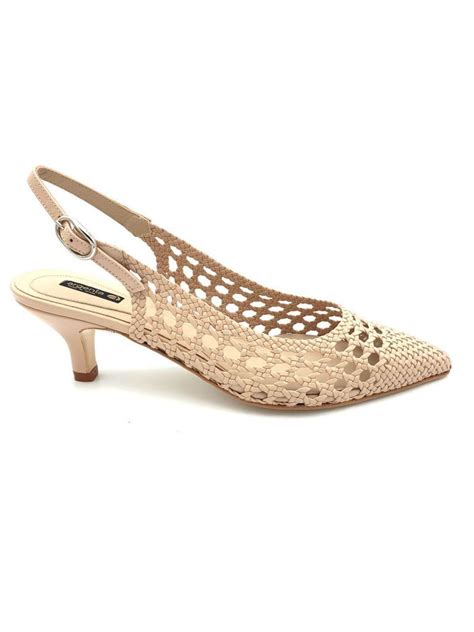 Zapato de Tacón Argenta Calado Nude Zapatos Banes Moda