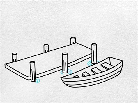 how to draw a dock