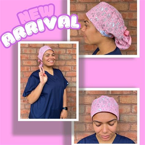 Pink Obgyn Vagina Ponytail Scrub Cap Fun Women S Surgical Hat Etsy