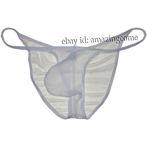 Men Hips Bikini Briefs Underwear Mesh Stretchy Micro Bikini Cheeky Boxer Brief EBay