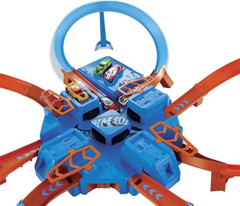 Hot Wheels Criss Cross Crash Motorized Track Set High Speed Crash Zones Way Booster