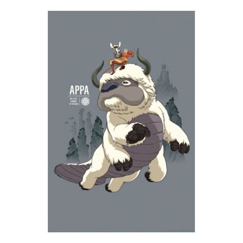 Avatar The Last Airbender Art Print Appa And Aang Limited Edition 42 X 30