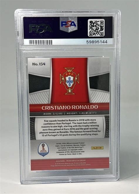 Cristiano Ronaldo 2018 Panini Prizm World Cup 154 Portugal Psa 9 🐐 Ebay