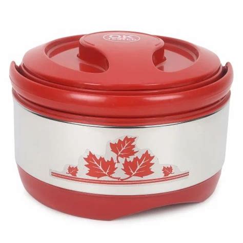 Stainless Steel Double Wall Insulated Hot Pot For Hot Meal Thermoware Casserole Ml At