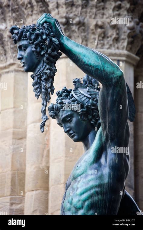 Medusa Statue Holding Perseus Head