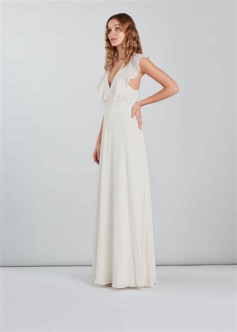 Eve Silk Wedding Dress, White | WHISTLES | Whistles UK
