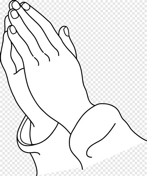 Молитва Руки Молитвы, Hand Line Art, белый, млекопитающее png | PNGEgg