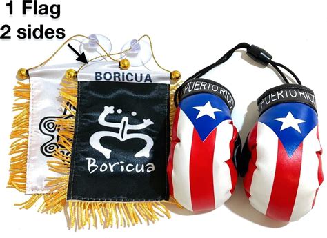 Buy Puerto Rico Boxing Gloves Flag Bandera Accessories Porto Rica Boricua Puerto Rican Flags Pr