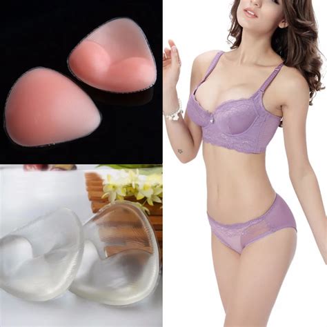 Fashion Sexy Bikini Bra Insert Triangle Silicone Invisible Pads Breast