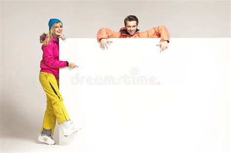 Cheerful Blonde Lady With Her Handsome Boyfriend Stock Photo Image Of Active Caucasian