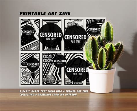 Cosmic Cocks Zine A Mini Gay Art Collection Single Page Zine Nude Illustration Artbook