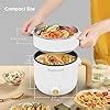 Audecook Elektrische Hot Pot Und Dampfgarer L Tragbare Mini Antihaft Multikocher Ramen