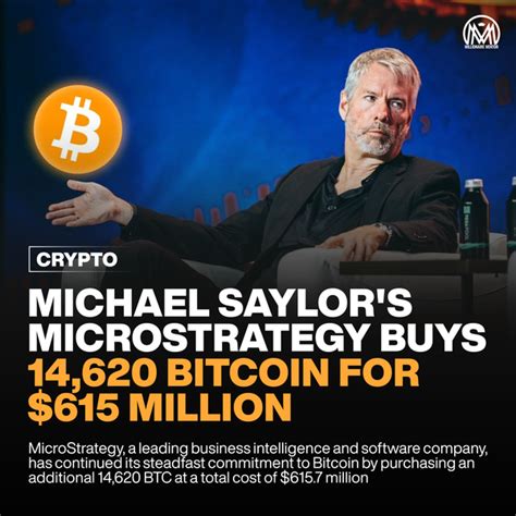 Saylor S Microstrategy Acquires Bitcoin At M