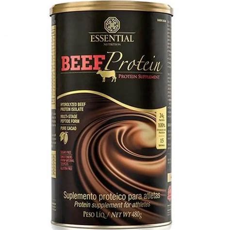 Beef Protein Essential Nutrition Proteína Isolada E Hidrolisada Da Carne Bonvina 480g Em