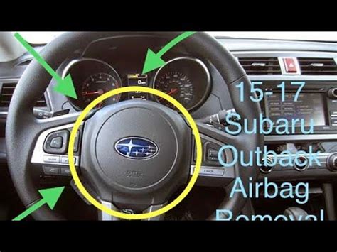 Subaru Outback How To Remove Airbag Steering Wheel Left Youtube