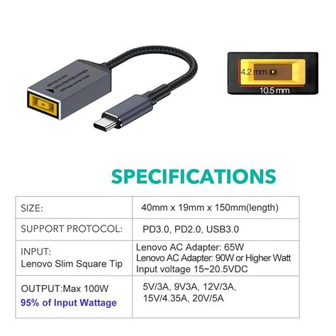 usb   slim tip adapter topincn  magnetic pd converter