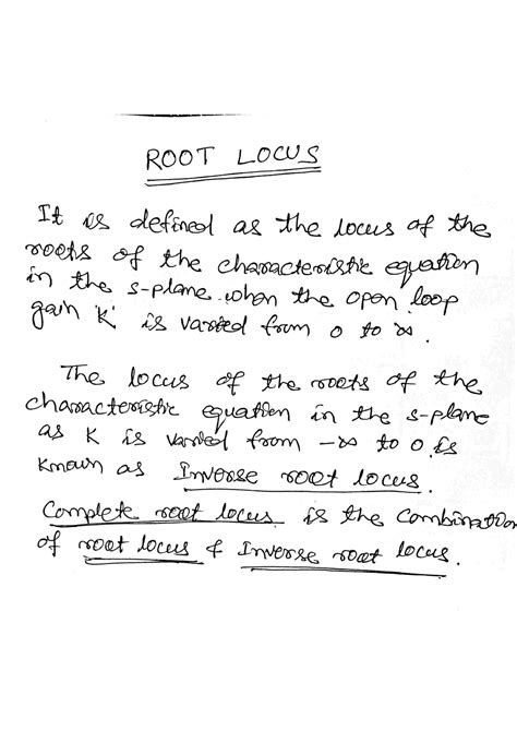 Root Locus 1 Control Systems Studocu
